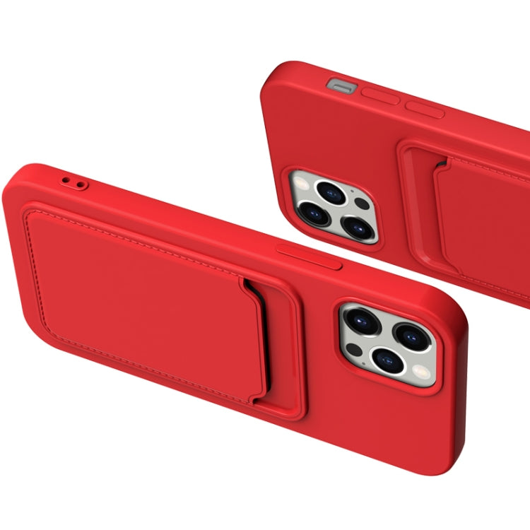 TPU + Flannel Lining Shockproof Case with Card Slots, For iPhone 13 Pro, For iPhone 13 mini, For iPhone 13