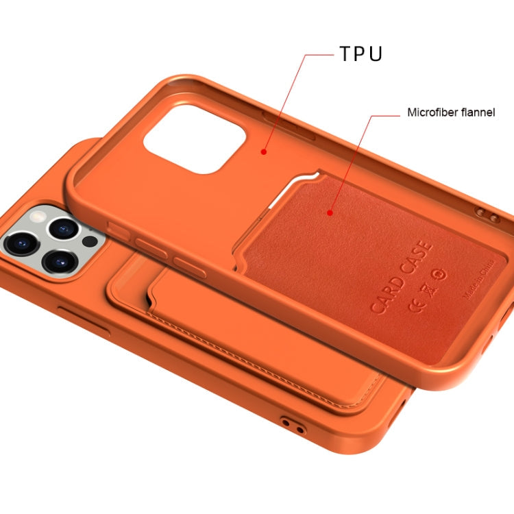 TPU + Flannel Lining Shockproof Case with Card Slots, For iPhone 13 Pro, For iPhone 13 mini, For iPhone 13