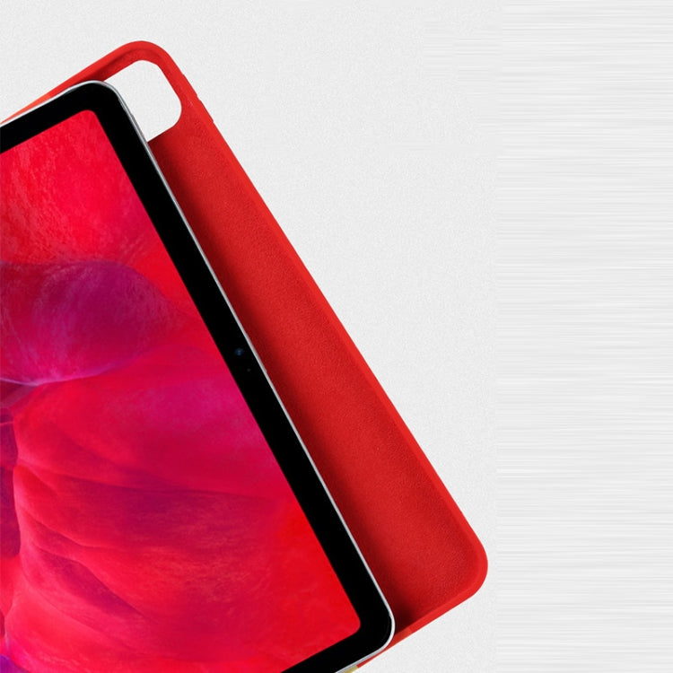 Rainbow Liquid Silicone + PC Shockproof Protective Case, For iPad Pro 12.9 inch 2020