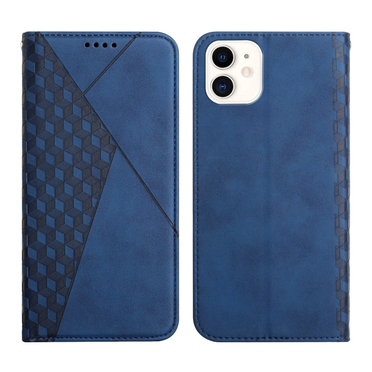 Diamond Pattern Splicing Skin Feel Magnetic Horizontal Flip Leather Case with Card Slots & Holder & Wallet, For iPhone 12 mini, For iPhone 12 / 12 Pro, For iPhone 12 Pro Max, For iPhone 11