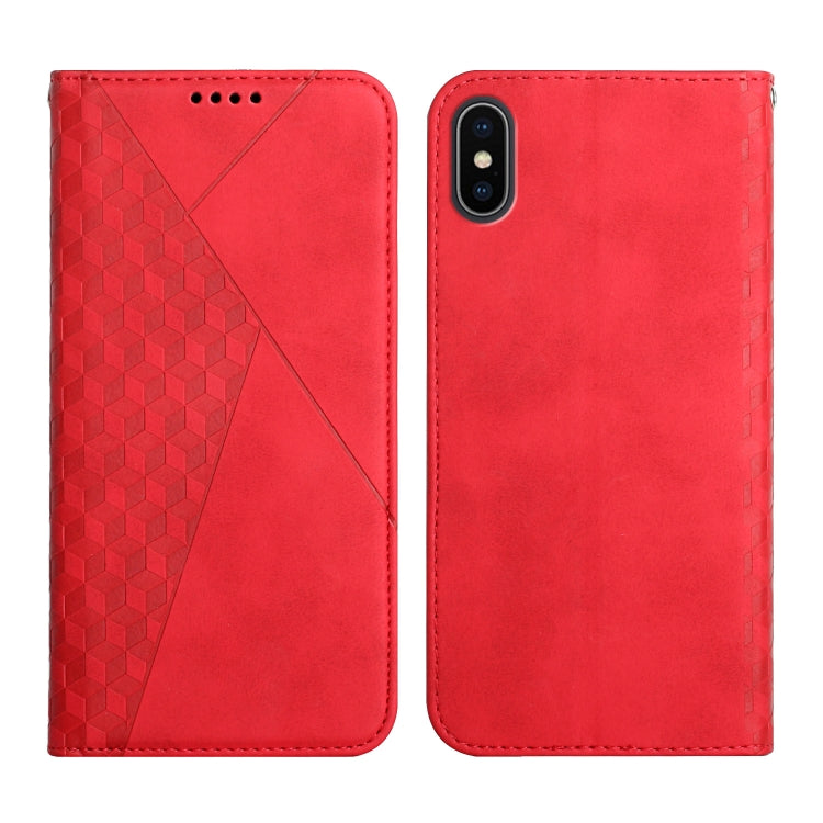 Diamond Pattern Splicing Skin Feel Magnetic Horizontal Flip Leather Case with Card Slots & Holder & Wallet, For iPhone 11 Pro, For iPhone 11 Pro Max, For iPhone X / XS, For iPhone XR