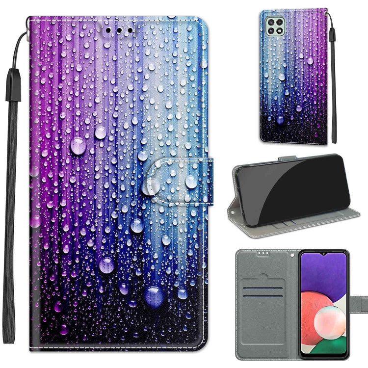 Voltage Coloured Drawing Magnetic Clasp Horizontal Flip PU Leather Case with Holder & Card Slots, For Samsung Galaxy A22 5G