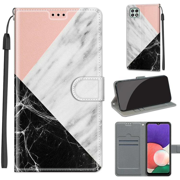 Voltage Coloured Drawing Magnetic Clasp Horizontal Flip PU Leather Case with Holder & Card Slots, For Samsung Galaxy A22 5G