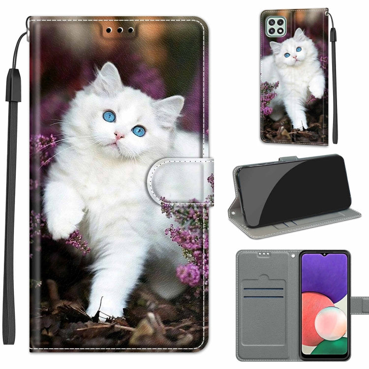 Voltage Coloured Drawing Magnetic Clasp Horizontal Flip PU Leather Case with Holder & Card Slots, For Samsung Galaxy A22 5G