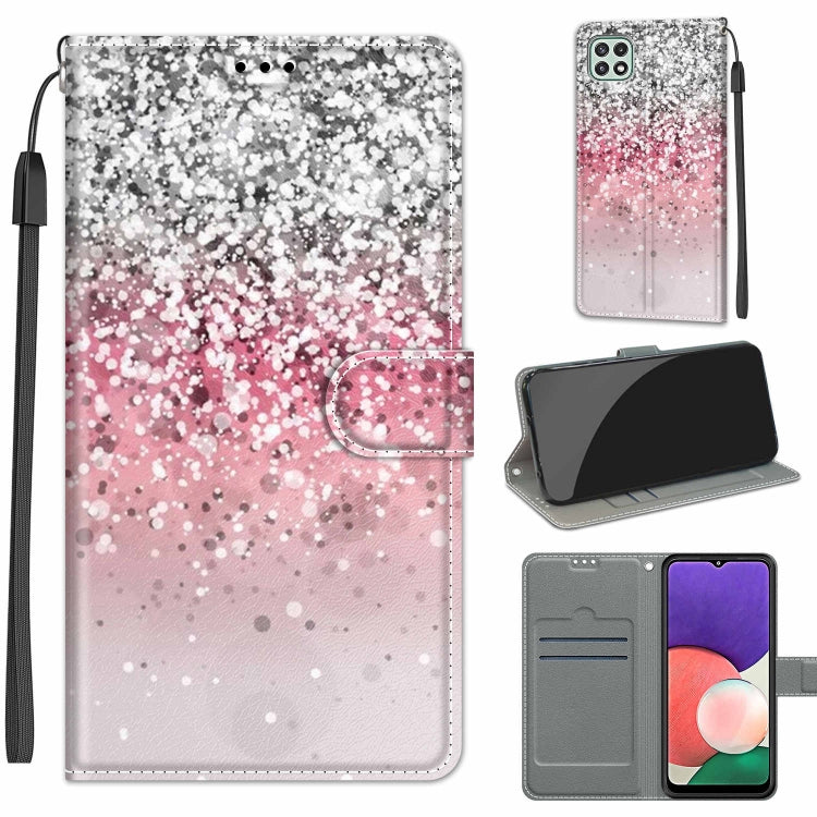 Voltage Coloured Drawing Magnetic Clasp Horizontal Flip PU Leather Case with Holder & Card Slots, For Samsung Galaxy A22 5G