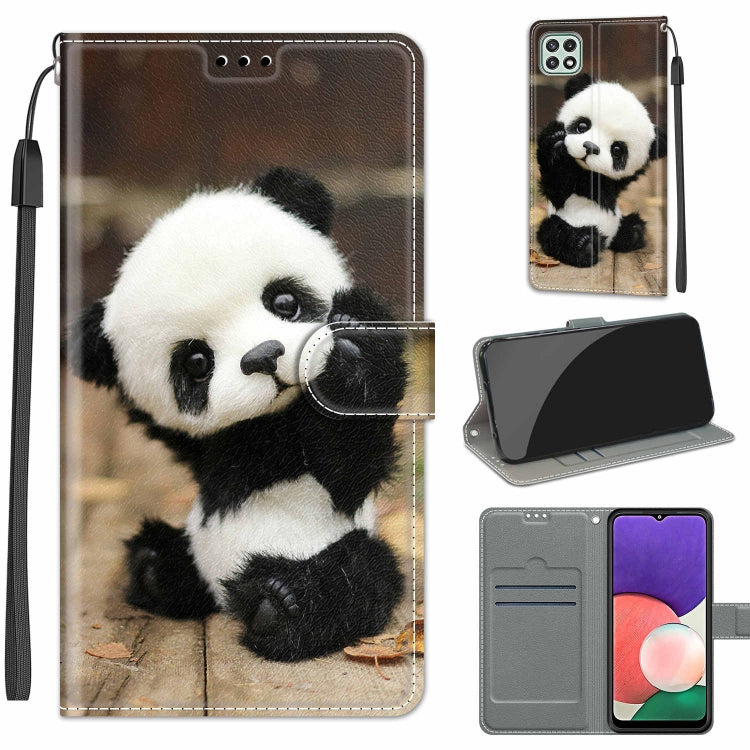 Voltage Coloured Drawing Magnetic Clasp Horizontal Flip PU Leather Case with Holder & Card Slots, For Samsung Galaxy A22 5G