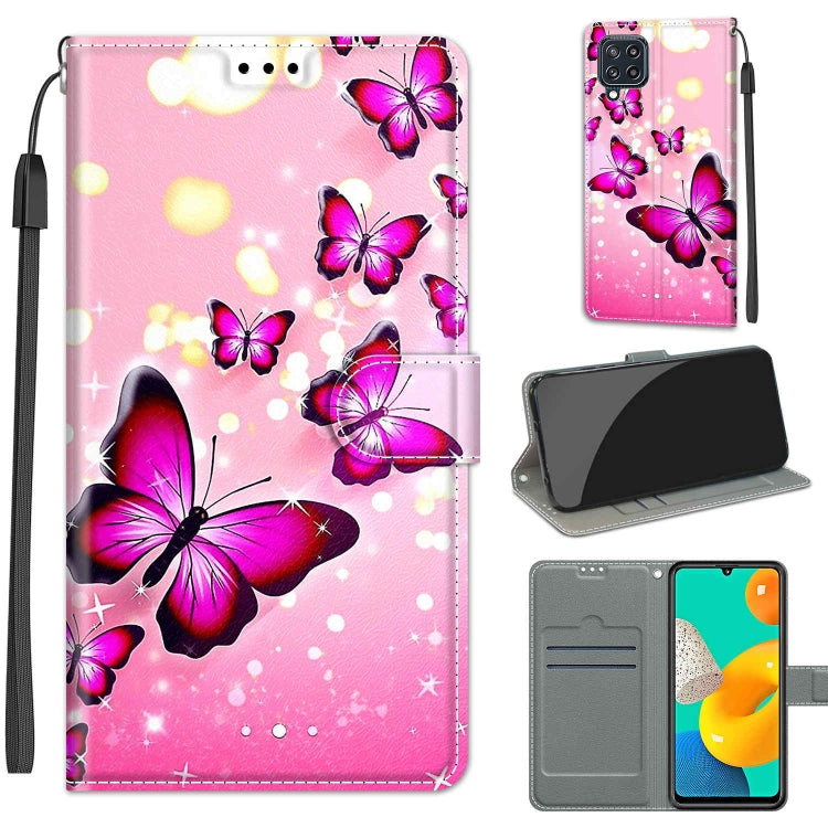 Voltage Coloured Drawing Magnetic Clasp Horizontal Flip PU Leather Case with Holder & Card Slots, For Samsung Galaxy M32 4G / F22