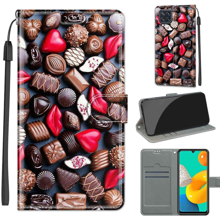 Voltage Coloured Drawing Magnetic Clasp Horizontal Flip PU Leather Case with Holder & Card Slots, For Samsung Galaxy M32 4G / F22