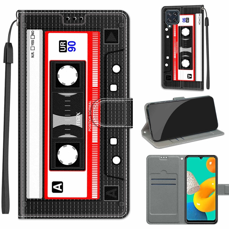 Voltage Coloured Drawing Magnetic Clasp Horizontal Flip PU Leather Case with Holder & Card Slots, For Samsung Galaxy M32 4G / F22