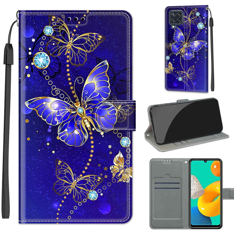 Voltage Coloured Drawing Magnetic Clasp Horizontal Flip PU Leather Case with Holder & Card Slots, For Samsung Galaxy M32 4G / F22
