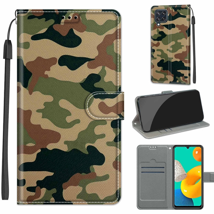 Voltage Coloured Drawing Magnetic Clasp Horizontal Flip PU Leather Case with Holder & Card Slots, For Samsung Galaxy M32 4G / F22