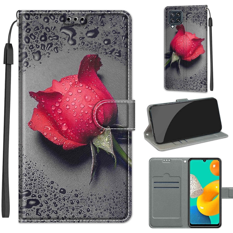 Voltage Coloured Drawing Magnetic Clasp Horizontal Flip PU Leather Case with Holder & Card Slots, For Samsung Galaxy M32 4G / F22