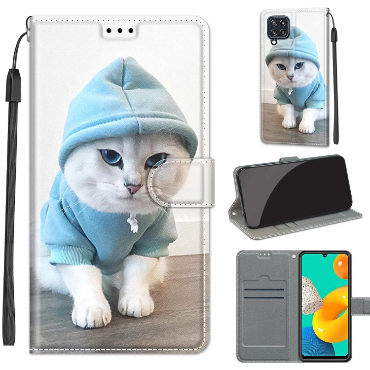 Voltage Coloured Drawing Magnetic Clasp Horizontal Flip PU Leather Case with Holder & Card Slots, For Samsung Galaxy M32 4G / F22