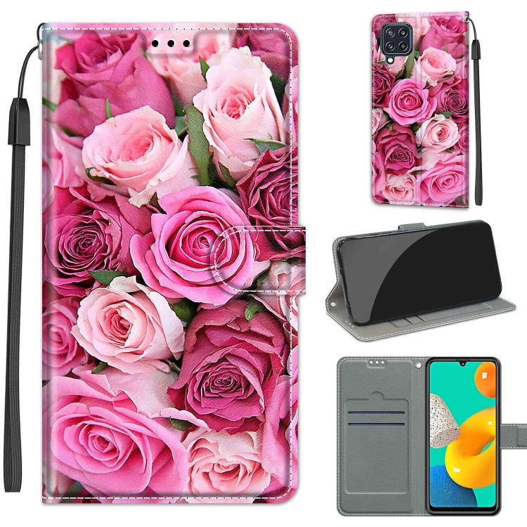 Voltage Coloured Drawing Magnetic Clasp Horizontal Flip PU Leather Case with Holder & Card Slots, For Samsung Galaxy M32 4G / F22
