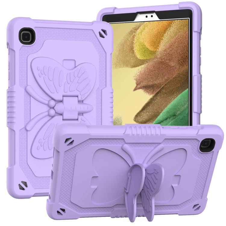 Pure Color PC + Silicone Anti-drop Protective Case with Butterfly Shape Holder & Pen Slot, For Samsung Galaxy Tab A7 Lite 8.7 SM-T220 / SM-T225