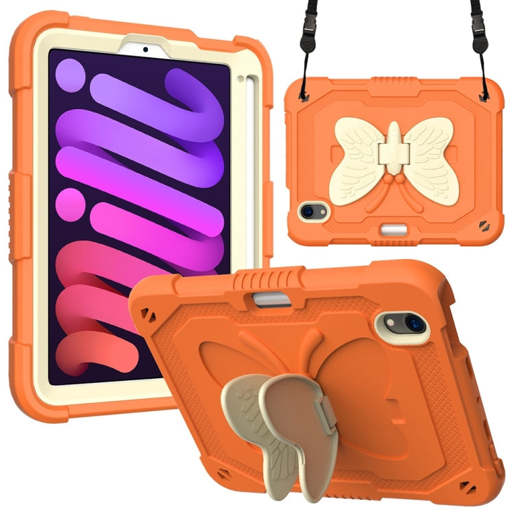 Beige PC + Silicone Anti-drop Protective Case with Butterfly Shape Holder & Pen Slot, For iPad 9.7 2018 & 2017 / Pro 9.7 inch / Air 2 / 6, For iPad 10.2 2021 & 2020 & 2019 / Air 3 10.5 inch, For iPad 10.2 2020 & 2019 / Air 3 10.5 inch                  ...