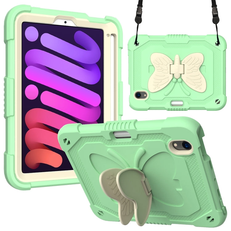 Beige PC + Silicone Anti-drop Protective Case with Butterfly Shape Holder & Pen Slot, For iPad 9.7 2018 & 2017 / Pro 9.7 inch / Air 2 / 6, For iPad 10.2 2021 & 2020 & 2019 / Air 3 10.5 inch, For iPad 10.2 2020 & 2019 / Air 3 10.5 inch                  ...