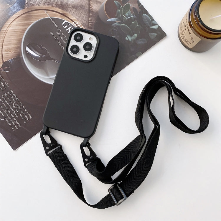Elastic Silicone Protective Case with Wide Neck Lanyard, For iPhone 13, For iPhone 13 Pro, For iPhone 13 Pro Max