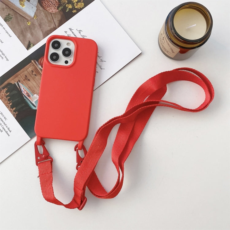 Elastic Silicone Protective Case with Wide Neck Lanyard, For iPhone 13, For iPhone 13 Pro, For iPhone 13 Pro Max