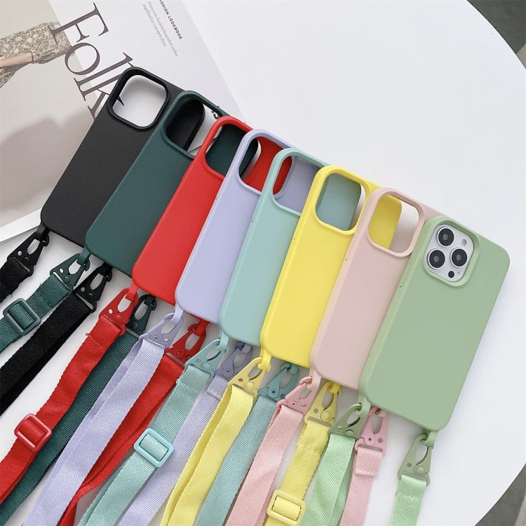 Elastic Silicone Protective Case with Wide Neck Lanyard, For iPhone 12 / 12 Pro, For iPhone 11, For iPhone 11 Pro, For iPhone 13 mini, For iPhone 12 Pro Max
