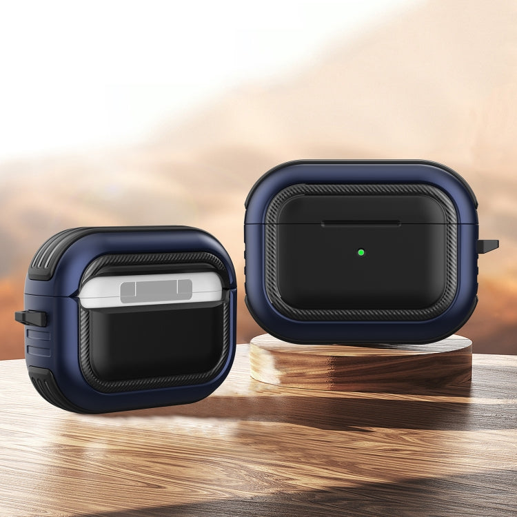 Wireless Earphones Shockproof TPU + PC Protective Case with Carabiner, For AirPods Pro