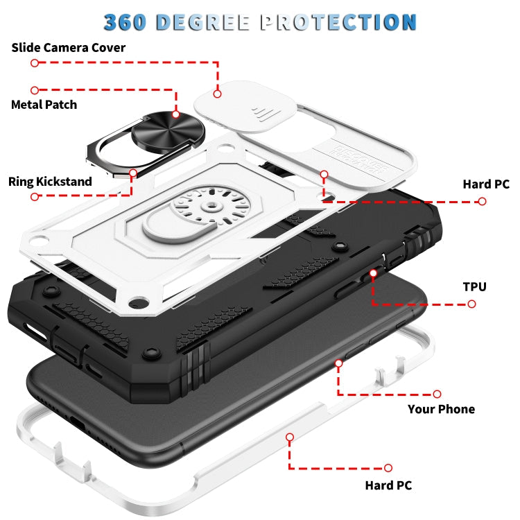Sliding Camera Cover Design TPU + PC Protective Case with 360 Degree Rotating Holder & Card Slot, For iPhone 12 mini, For iPhone 12 / 12 Pro, For iPhone 12 Pro Max, For iPhone 11