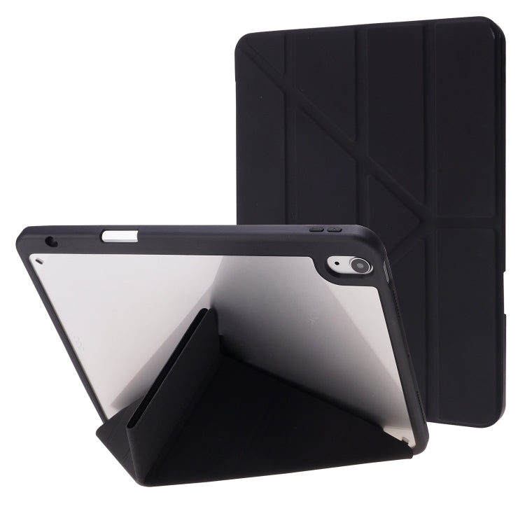Deformation Transparent Acrylic Horizontal Flip PU Leather Case with Multi-folding Holder & Sleep / Wake-up Function & Pen Slot, For iPad Air 2022 / 2020 10.9, For iPad Pro 11.0 2021 / 2020 / 2018, For iPad 9.7 2017 / 2018 / Pro 9.7                    ...