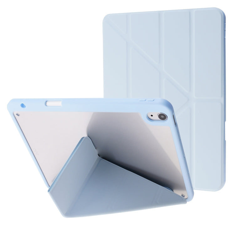 Deformation Transparent Acrylic Horizontal Flip PU Leather Case with Multi-folding Holder & Sleep / Wake-up Function & Pen Slot, For iPad Air 2022 / 2020 10.9, For iPad Pro 11.0 2021 / 2020 / 2018, For iPad 9.7 2017 / 2018 / Pro 9.7                    ...