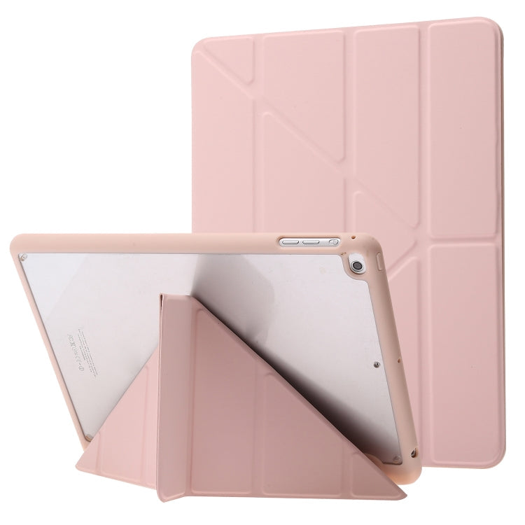 Deformation Transparent Acrylic Horizontal Flip PU Leather Case with Multi-folding Holder & Sleep / Wake-up Function & Pen Slot, For iPad Air 2022 / 2020 10.9, For iPad Pro 11.0 2021 / 2020 / 2018, For iPad 9.7 2017 / 2018 / Pro 9.7                    ...