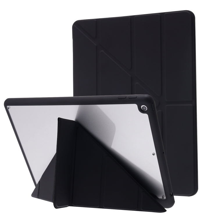Deformation Transparent Acrylic Horizontal Flip PU Leather Case with Multi-folding Holder & Sleep / Wake-up Function & Pen Slot, For iPad Air 2022 / 2020 10.9, For iPad Pro 11.0 2021 / 2020 / 2018, For iPad 9.7 2017 / 2018 / Pro 9.7                    ...