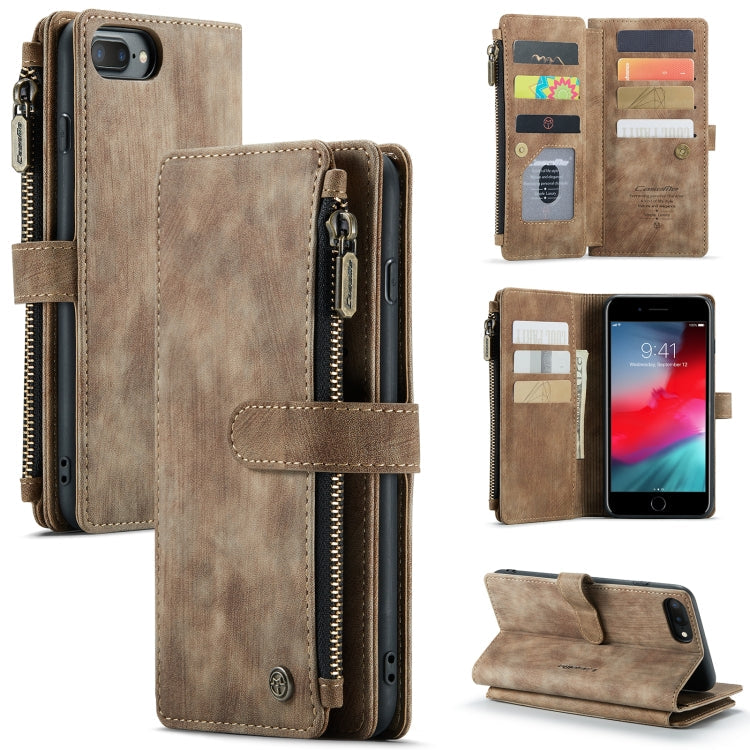 CaseMe-C30 PU + TPU Multifunctional Horizontal Flip Leather Case with Holder & Card Slot & Wallet & Zipper Pocket, For iPhone 8 Plus & 7 Plus & 6 Plus, For iPhone SE 2022 / SE 2020 / 8 / 7 / 6, For iPhone 11, For iPhone 11 Pro, For iPhone 11 Pro Max   ...