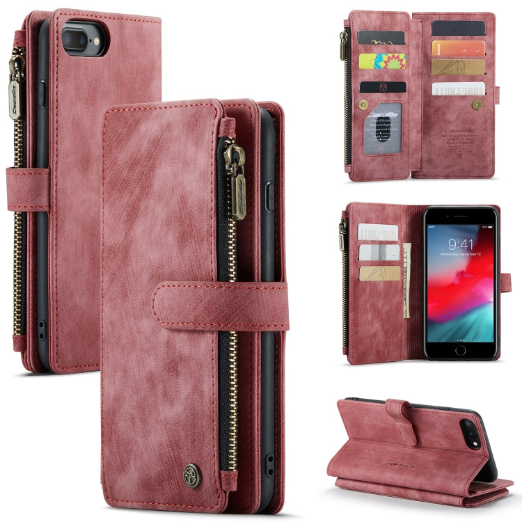 CaseMe-C30 PU + TPU Multifunctional Horizontal Flip Leather Case with Holder & Card Slot & Wallet & Zipper Pocket, For iPhone 8 Plus & 7 Plus & 6 Plus, For iPhone SE 2022 / SE 2020 / 8 / 7 / 6, For iPhone 11, For iPhone 11 Pro, For iPhone 11 Pro Max   ...