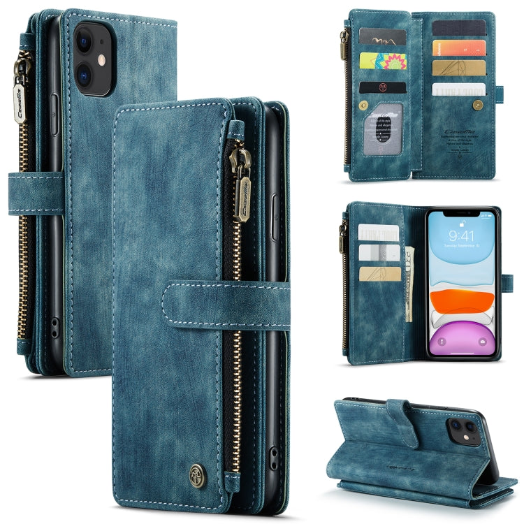 CaseMe-C30 PU + TPU Multifunctional Horizontal Flip Leather Case with Holder & Card Slot & Wallet & Zipper Pocket, For iPhone 8 Plus & 7 Plus & 6 Plus, For iPhone SE 2022 / SE 2020 / 8 / 7 / 6, For iPhone 11, For iPhone 11 Pro, For iPhone 11 Pro Max   ...