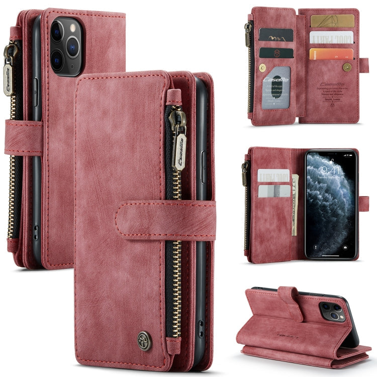 CaseMe-C30 PU + TPU Multifunctional Horizontal Flip Leather Case with Holder & Card Slot & Wallet & Zipper Pocket, For iPhone 8 Plus & 7 Plus & 6 Plus, For iPhone SE 2022 / SE 2020 / 8 / 7 / 6, For iPhone 11, For iPhone 11 Pro, For iPhone 11 Pro Max   ...