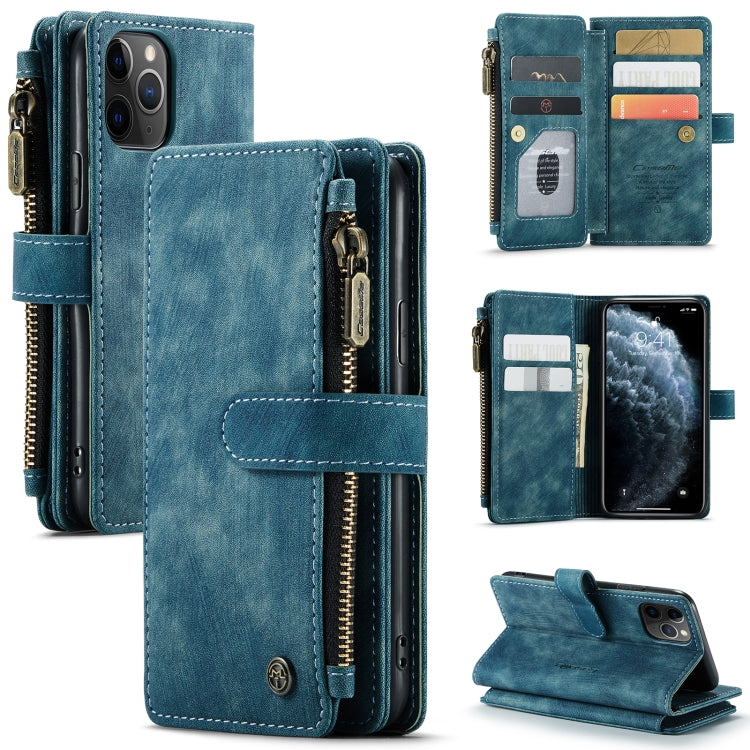 CaseMe-C30 PU + TPU Multifunctional Horizontal Flip Leather Case with Holder & Card Slot & Wallet & Zipper Pocket, For iPhone 8 Plus & 7 Plus & 6 Plus, For iPhone SE 2022 / SE 2020 / 8 / 7 / 6, For iPhone 11, For iPhone 11 Pro, For iPhone 11 Pro Max   ...