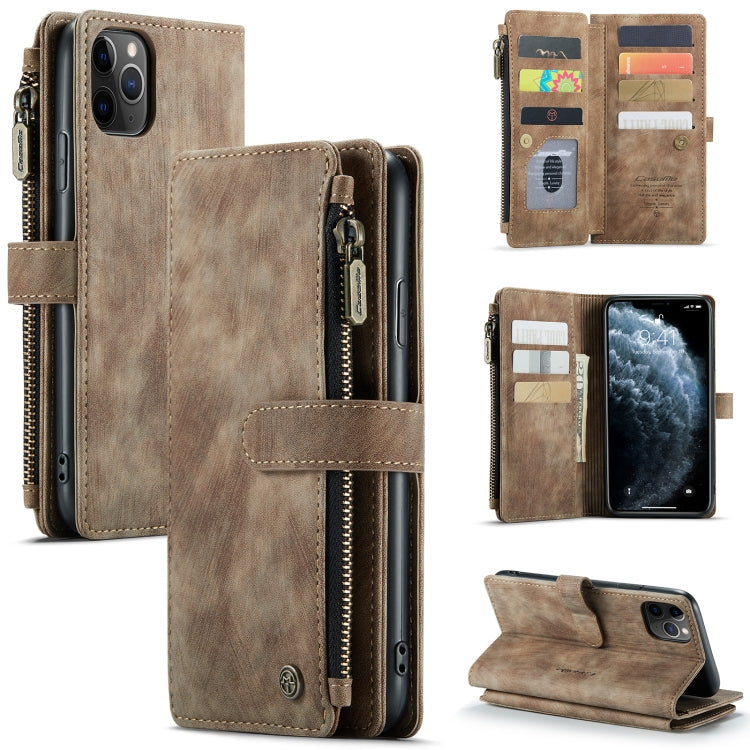 CaseMe-C30 PU + TPU Multifunctional Horizontal Flip Leather Case with Holder & Card Slot & Wallet & Zipper Pocket, For iPhone 8 Plus & 7 Plus & 6 Plus, For iPhone SE 2022 / SE 2020 / 8 / 7 / 6, For iPhone 11, For iPhone 11 Pro, For iPhone 11 Pro Max   ...