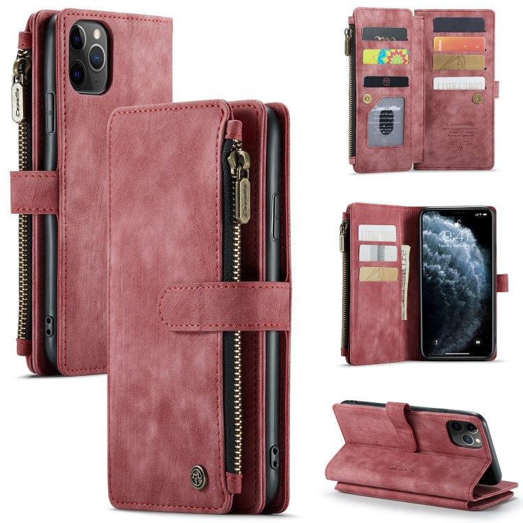 CaseMe-C30 PU + TPU Multifunctional Horizontal Flip Leather Case with Holder & Card Slot & Wallet & Zipper Pocket, For iPhone 8 Plus & 7 Plus & 6 Plus, For iPhone SE 2022 / SE 2020 / 8 / 7 / 6, For iPhone 11, For iPhone 11 Pro, For iPhone 11 Pro Max   ...