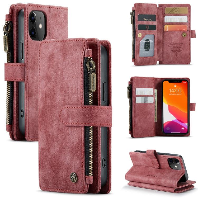 CaseMe-C30 PU + TPU Multifunctional Horizontal Flip Leather Case with Holder & Card Slot & Wallet & Zipper Pocket, For iPhone 8 Plus & 7 Plus & 6 Plus, For iPhone SE 2022 / SE 2020 / 8 / 7 / 6, For iPhone 11, For iPhone 11 Pro, For iPhone 11 Pro Max   ...