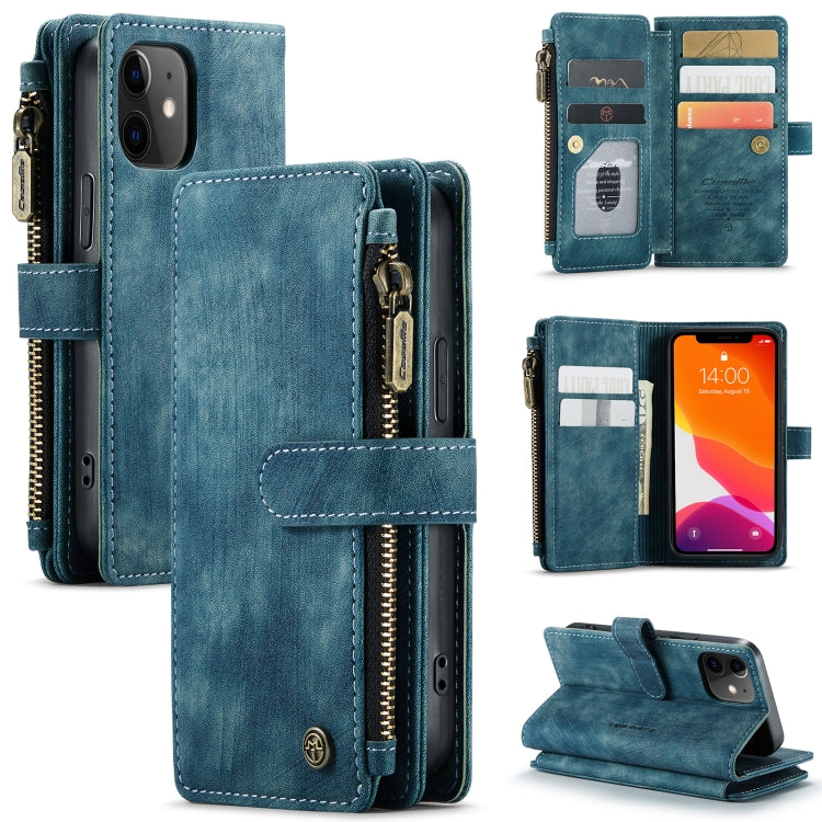 CaseMe-C30 PU + TPU Multifunctional Horizontal Flip Leather Case with Holder & Card Slot & Wallet & Zipper Pocket, For iPhone 8 Plus & 7 Plus & 6 Plus, For iPhone SE 2022 / SE 2020 / 8 / 7 / 6, For iPhone 11, For iPhone 11 Pro, For iPhone 11 Pro Max   ...