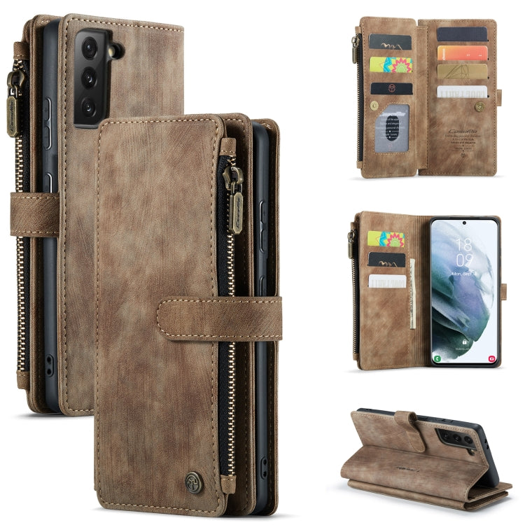 CaseMe-C30 PU + TPU Multifunctional Horizontal Flip Leather Case with Holder & Card Slot & Wallet & Zipper Pocket, For Samsung Galaxy S21+ 5G, For Samsung Galaxy S21 Ultra 5G, For Samsung Galaxy S21 FE
