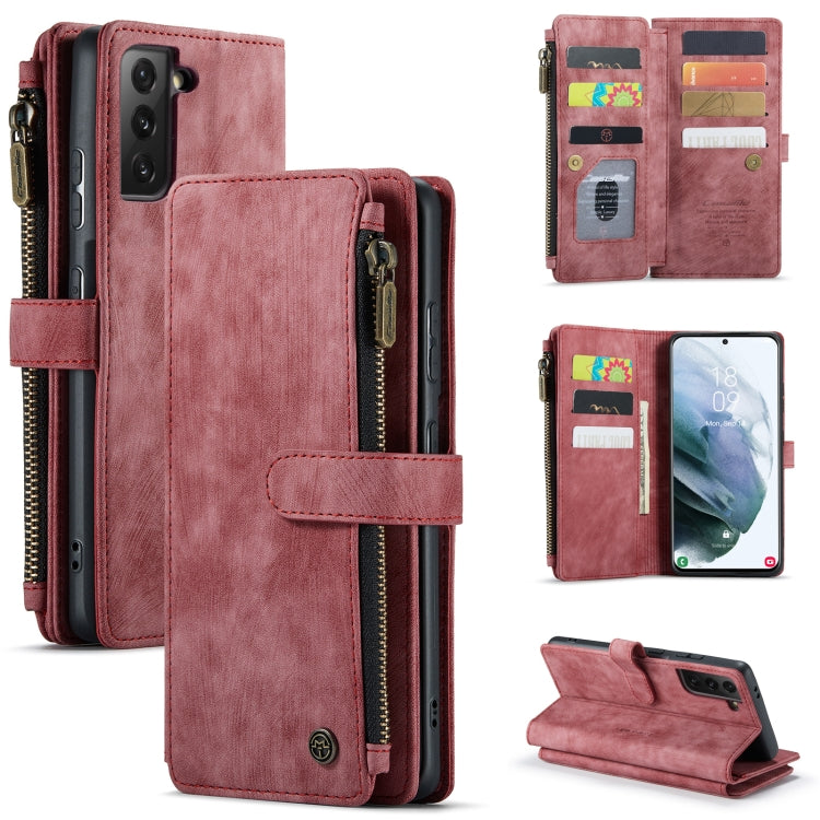 CaseMe-C30 PU + TPU Multifunctional Horizontal Flip Leather Case with Holder & Card Slot & Wallet & Zipper Pocket, For Samsung Galaxy S21+ 5G, For Samsung Galaxy S21 Ultra 5G, For Samsung Galaxy S21 FE