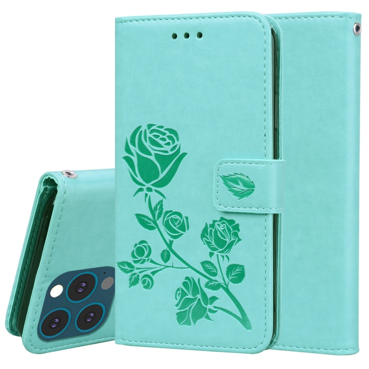 Rose Embossed Horizontal Flip PU Leather Case with Holder & Card Slots & Wallet, For iPhone 13, For iPhone 13 Pro, For iPhone 13 Pro Max
