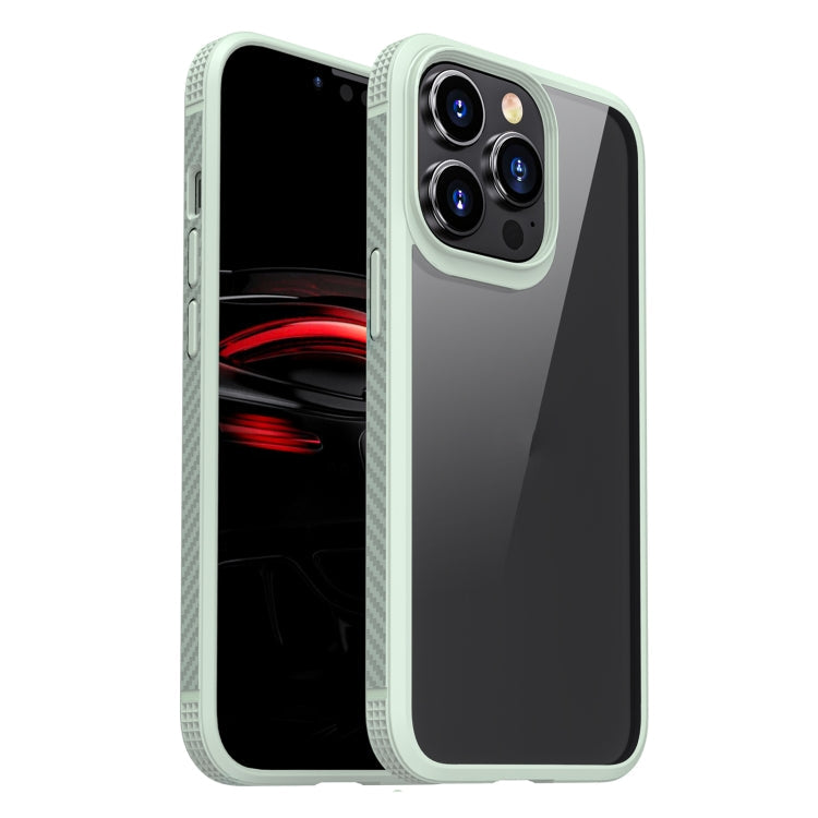 MG Series Carbon Fiber TPU + Clear PC Four-corner Airbag Shockproof Case, For iPhone 13 Pro, For iPhone 13 Pro Max