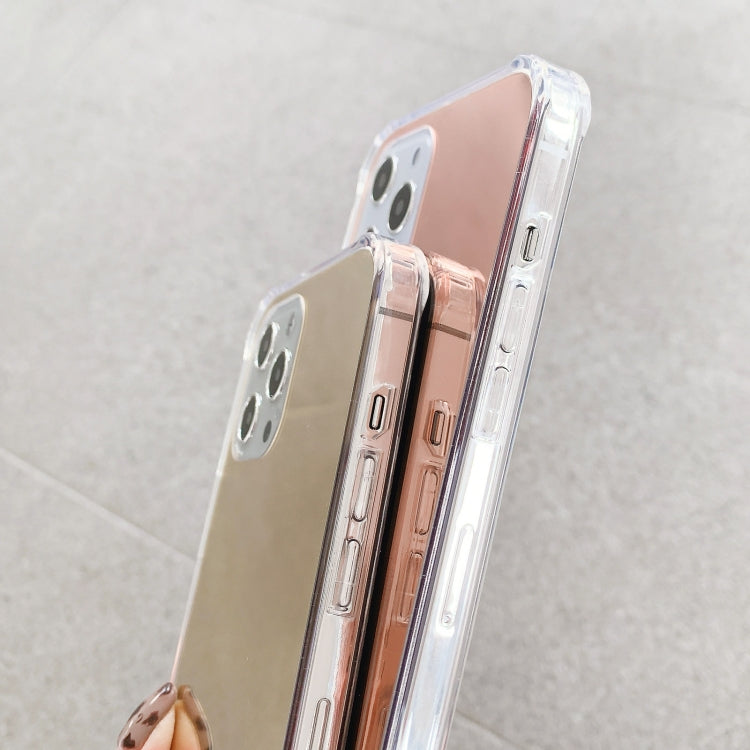 TPU + Acrylic Four Drop Luxury Plating Mirror Phone Case Cover, For iPhone 13 Pro Max