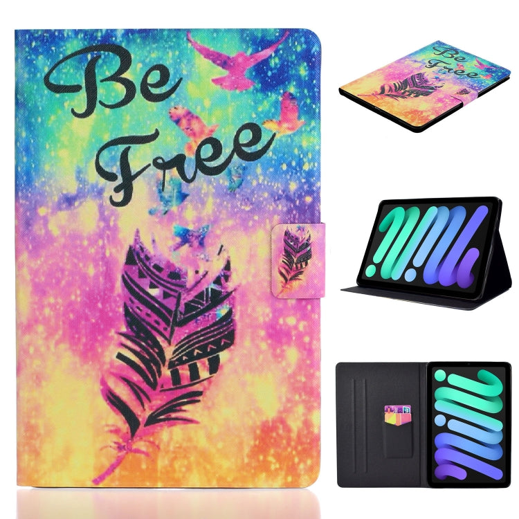 Coloured Drawing Horizontal Flip Leather Case with Holder & Card Slot & Sleep / Wake-up Function, For iPad mini 2024 / mini 6