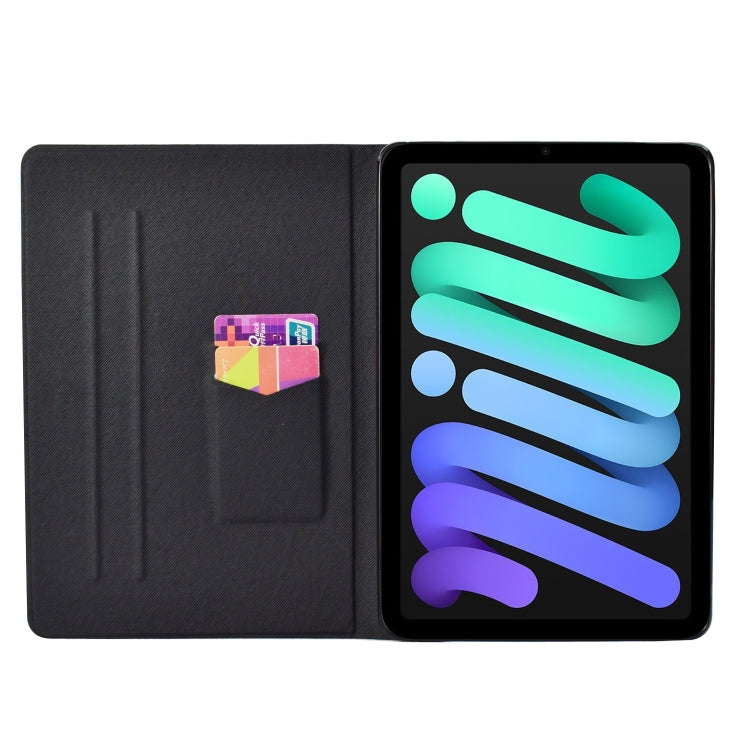 Coloured Drawing Horizontal Flip Leather Case with Holder & Card Slot & Sleep / Wake-up Function, For iPad mini 2024 / mini 6