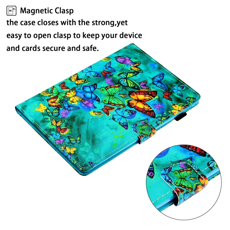 Coloured Drawing Horizontal Flip Leather Case with Holder & Card Slot & Sleep / Wake-up Function, For iPad mini 2024 / mini 6