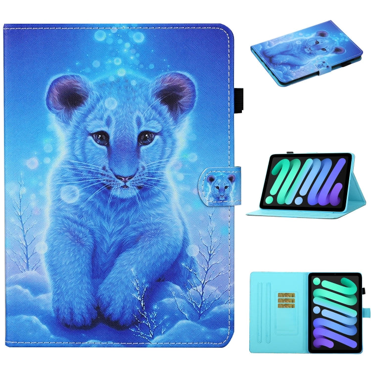 Coloured Drawing Stitching Horizontal Flip Leather Case with Holder & Card Slot & Sleep / Wake-up Function, For iPad mini 2024 / mini 6