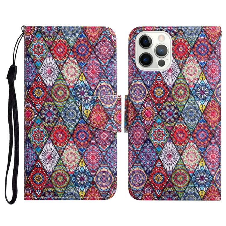 Painted Pattern Horizontal Flip Leather Case with Holder & Card Slot & Wallet, For iPhone 13 Pro