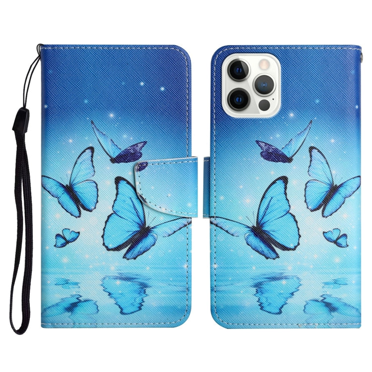 Painted Pattern Horizontal Flip Leather Case with Holder & Card Slot & Wallet, For iPhone 12 Pro Max
